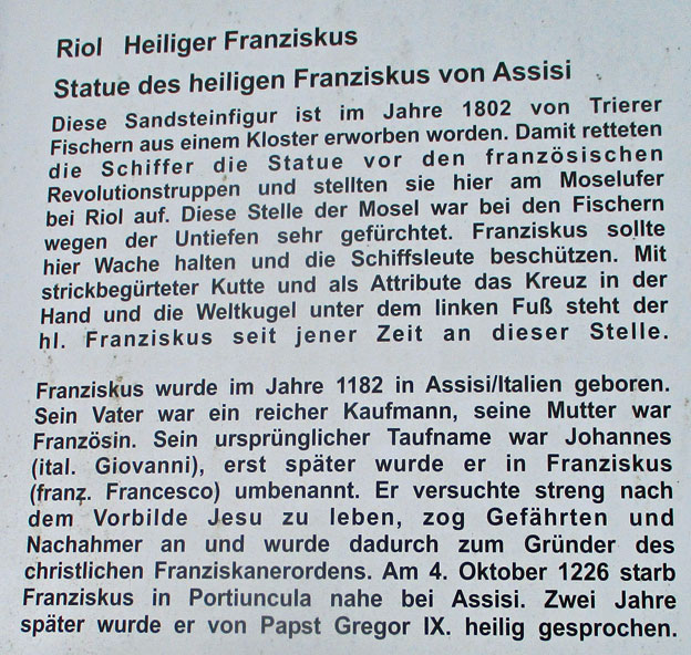 Mosel_Mehring-Trier_Frans_av_Assissi