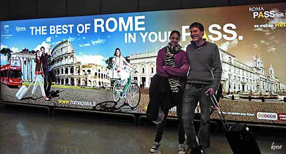 Roma_Fiumicino_flyplass_Elisabeth_og_Magnus