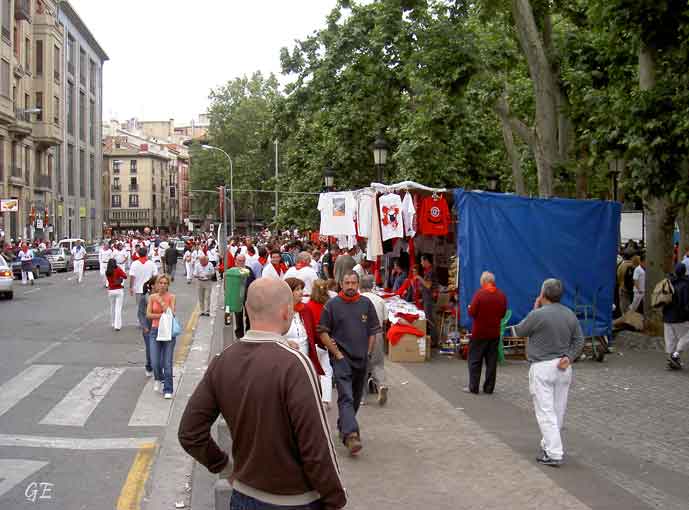 Spania_Pamplona_t-skjortesalg