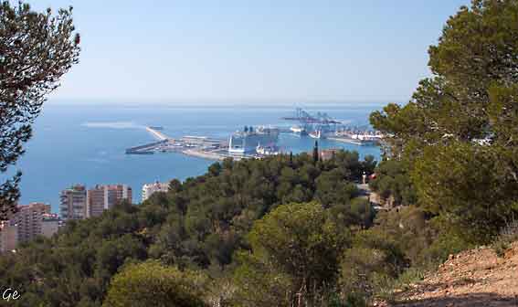 Spania_Malaga_Gibralfaro_utsikt_mot_havna