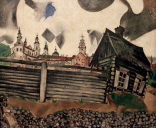 Madrid_Thyssen_the-grey-houset_Chagall
